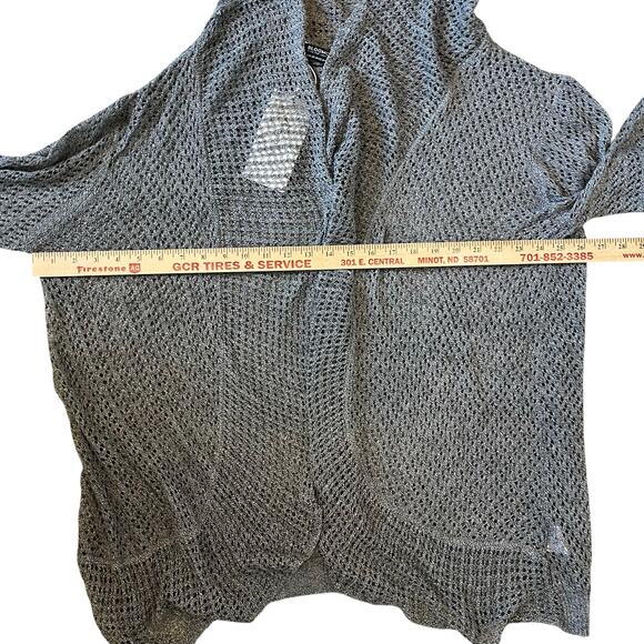 Bloomchic Cardigan Sweater Size 18/20 Gray Taupe Open Knit Topper NWT - Picture 8 of 12